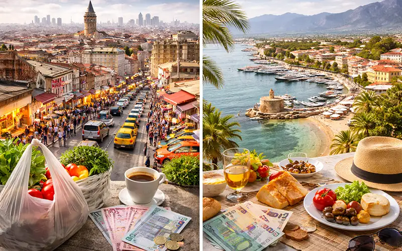 Compare living in North Cyprus vs Turkey